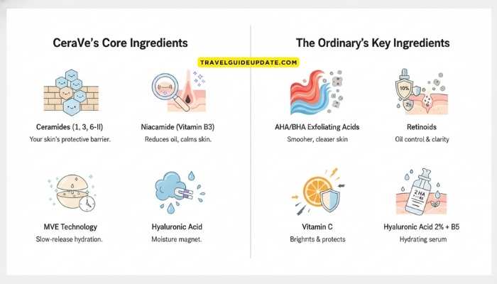 i am a genz woman. how does cerave compare to the ordinary in terms of skincare effectiveness?